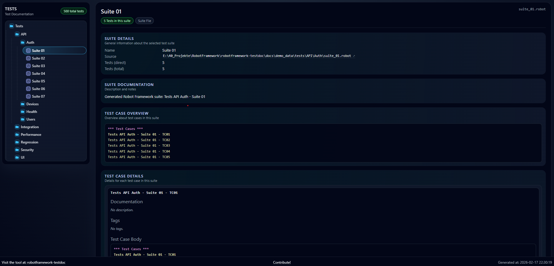 Jinja Example Test Suite Details